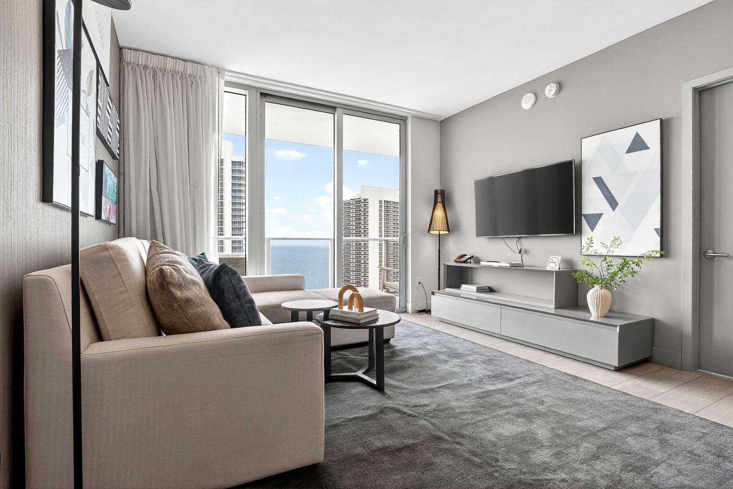 Lounge space with modern styling
